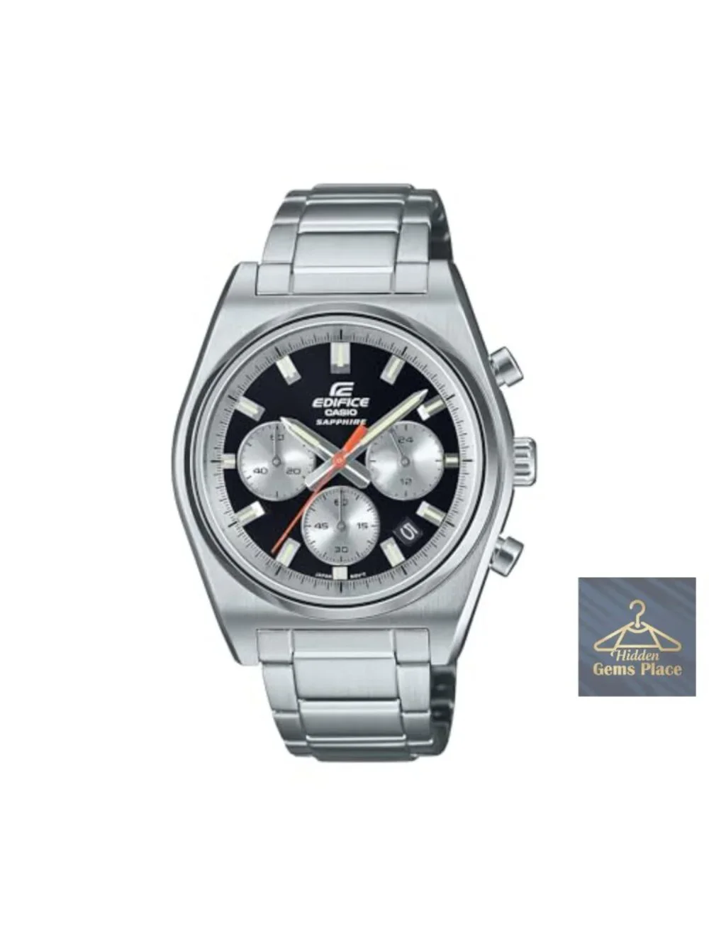 Men's Quartz Chronograph Watch with Sapphire Crystal and Stainless Steel